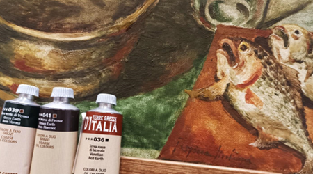 Tinta óleo Maimeri Classico Terre Grezze – Artista: Regina Gierlemger – Óleo sobre cartão Fredrix