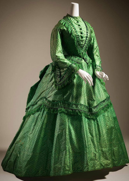 Vestido tingido verde Scheele