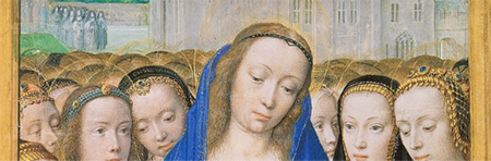 Detalhe - Virgem - Gerard David 1500 – Amarelo dourado sagrado