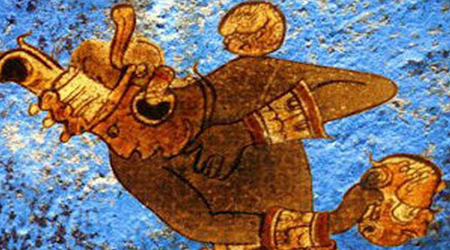 Mural Azul – civilização Maya - Século II D.C.